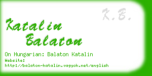 katalin balaton business card